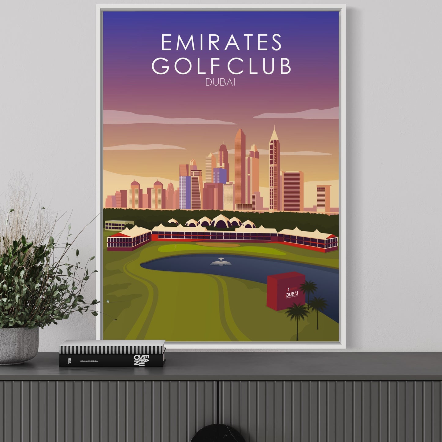 Emirates Sunset Golf Course Print - 18th Hole