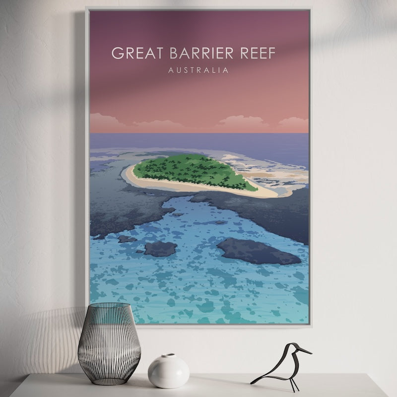 Great Barrier Reef Poster | Great Barrier Reef Print | Great Barrier Reef Pastel Wall Art