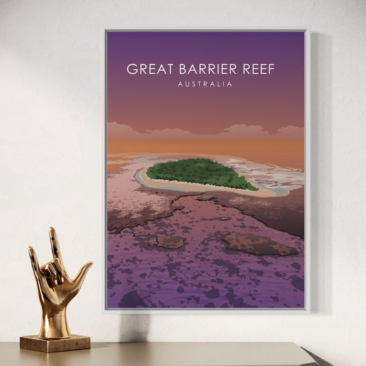 Great Barrier Reef Poster | Great Barrier Reef Print | Great Barrier Reef Sunset Wall Art