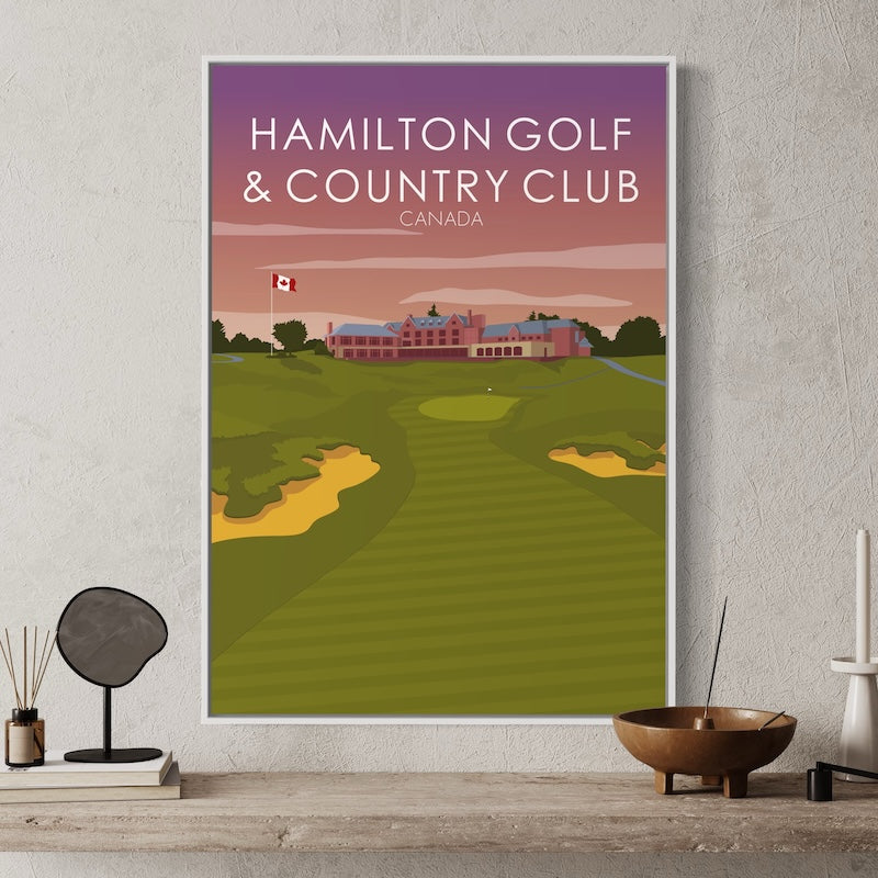 Hamilton Golf and Country Club PGA Golf Poster - Sunset