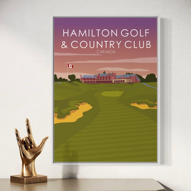 Hamilton Golf and Country Club PGA Golf Poster - Sunset