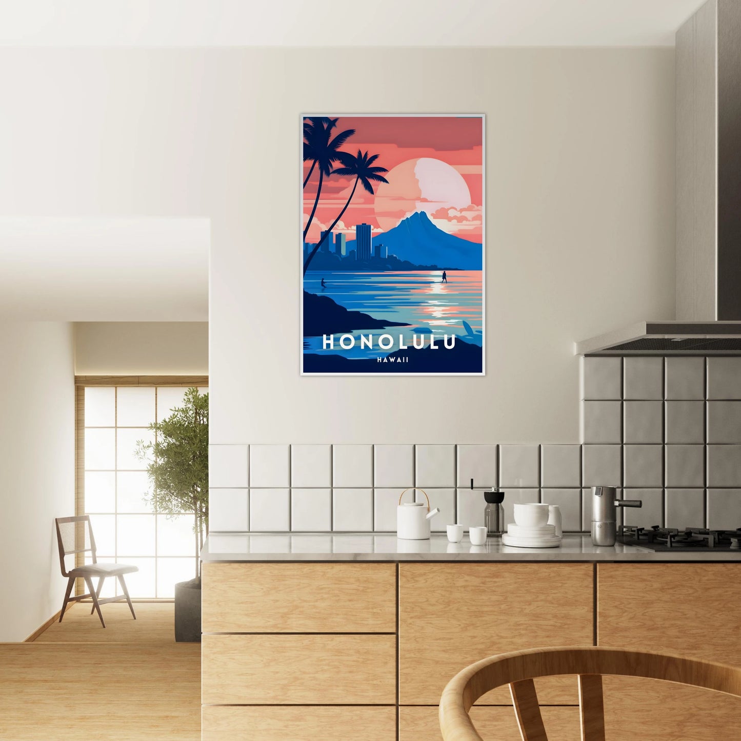 Honolulu Travel Poster