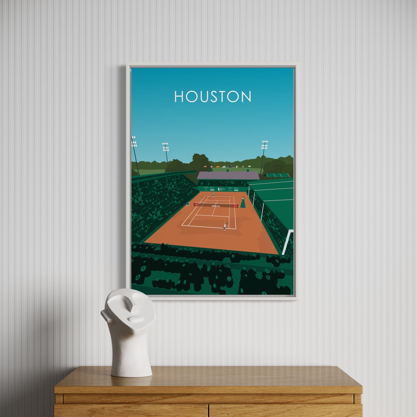 Houston ATP Tennis Stadium Poster