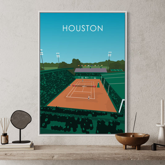 Houston ATP Tennis Stadium Poster