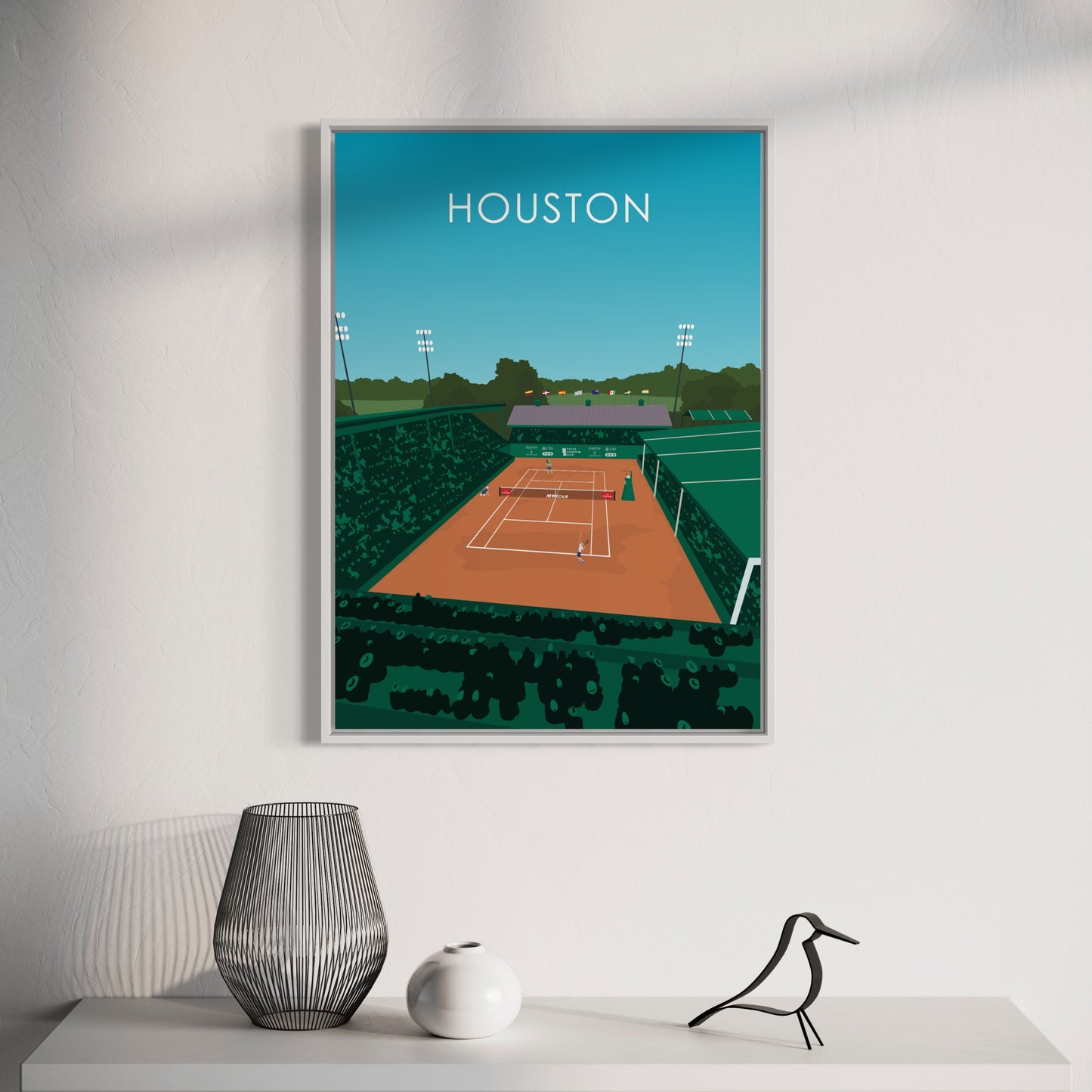 Houston ATP Tennis Stadium Poster