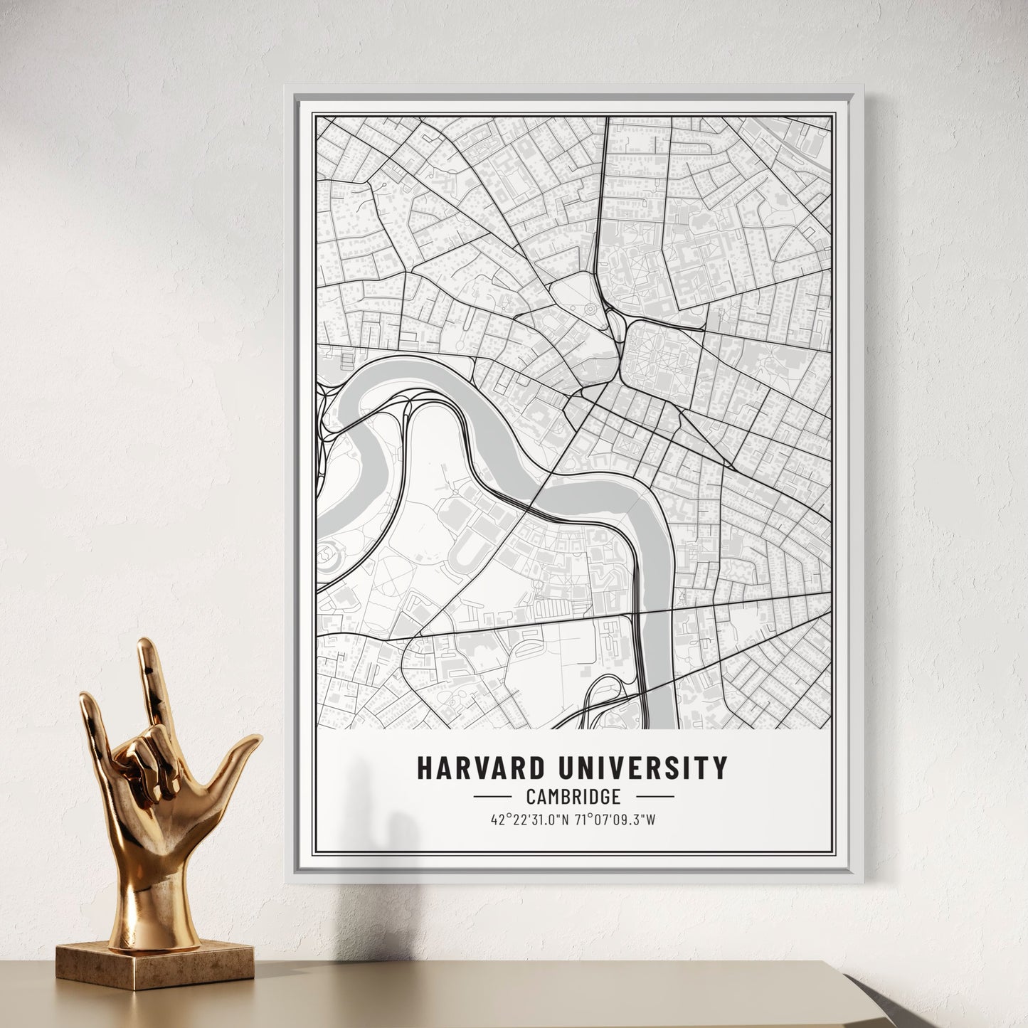 Harvard Map Poster | Harvard Map Wall Art | Harvard Map Print