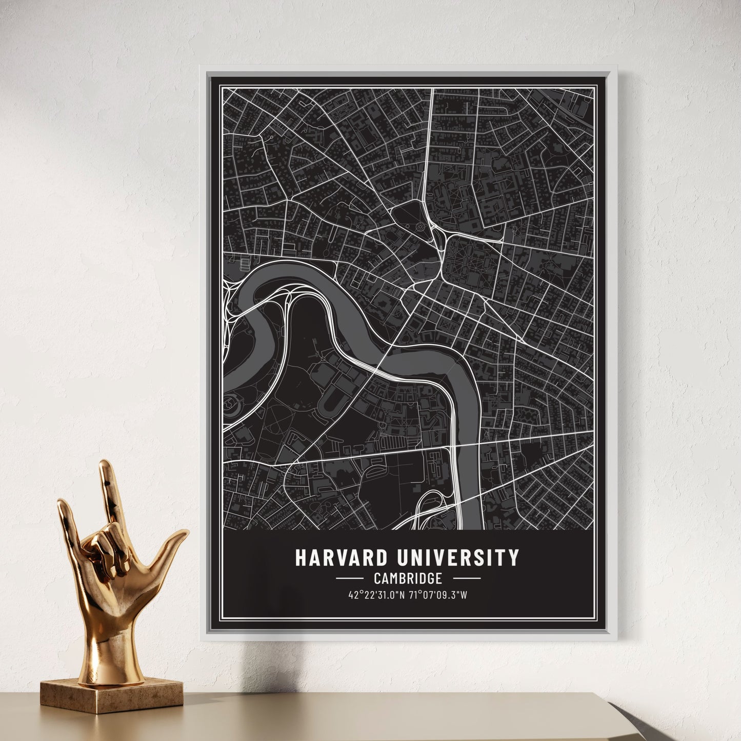 Harvard Map Poster | Harvard Map Wall Art | Harvard Map Print