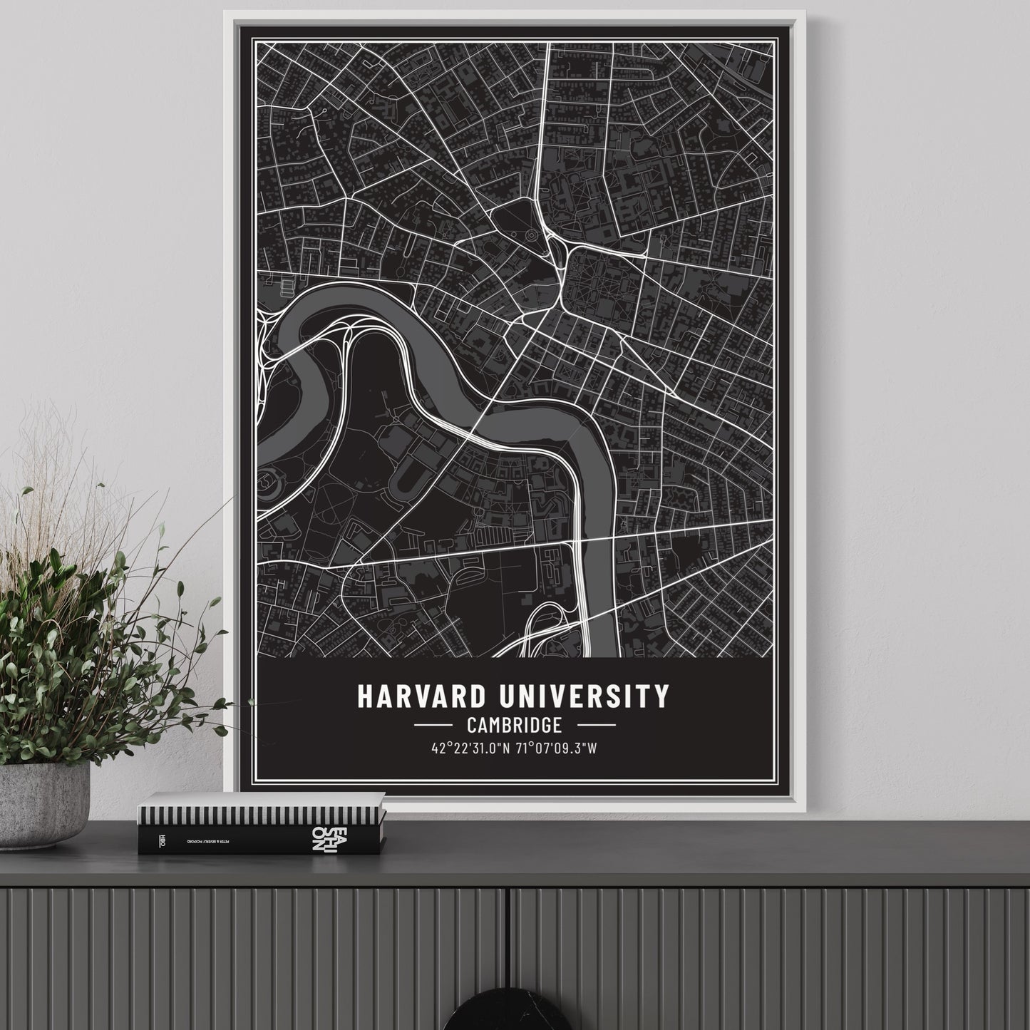 Harvard Map Poster | Harvard Map Wall Art | Harvard Map Print