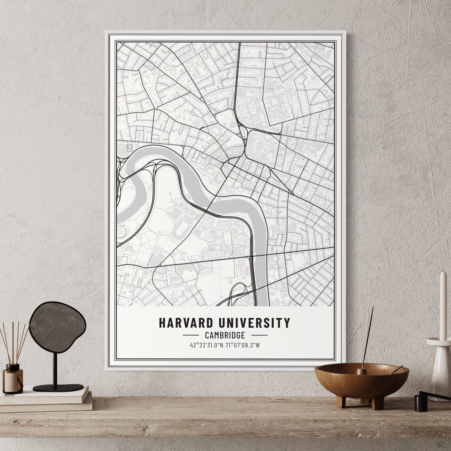 Harvard Map Poster | Harvard Map Wall Art | Harvard Map Print