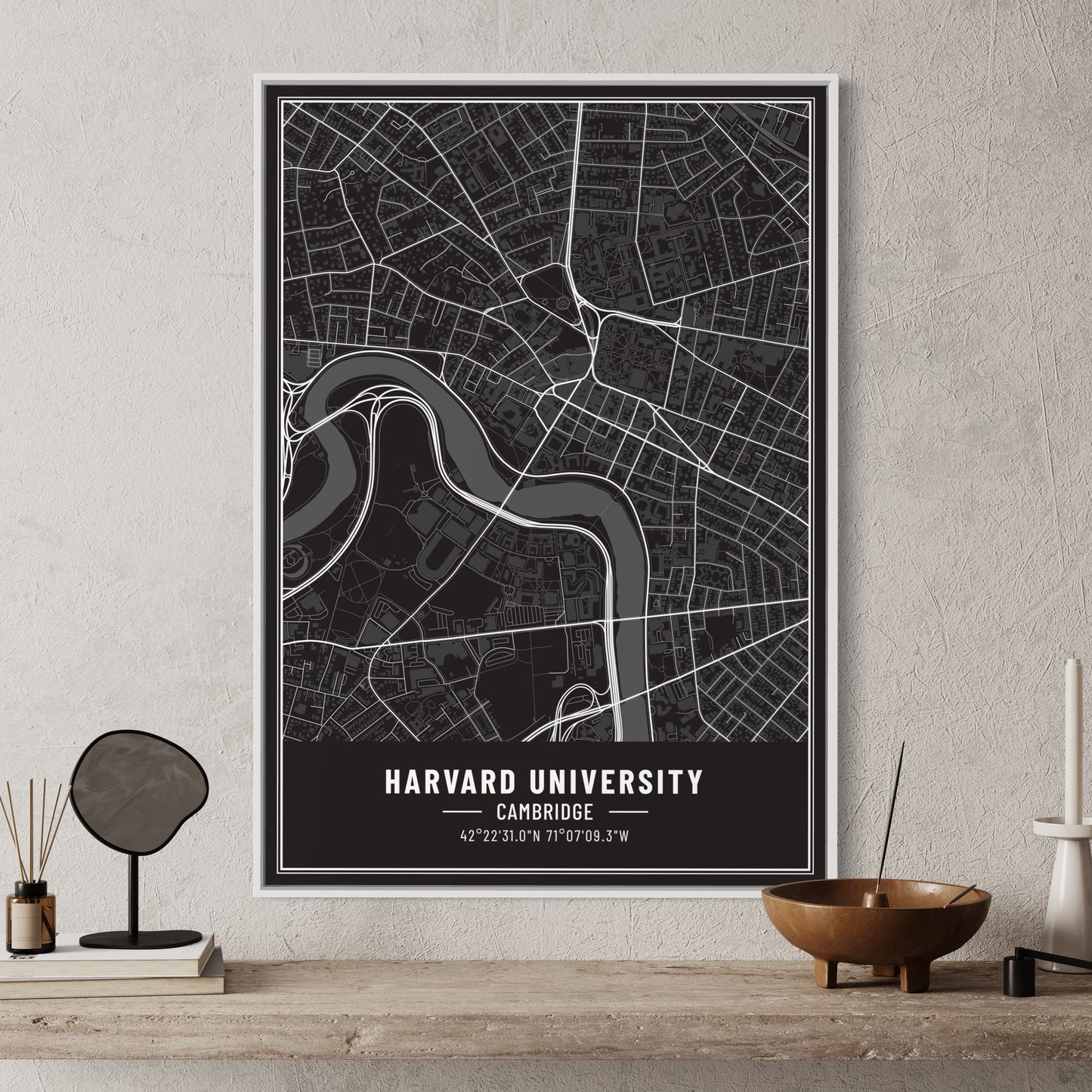 Harvard Map Poster | Harvard Map Wall Art | Harvard Map Print