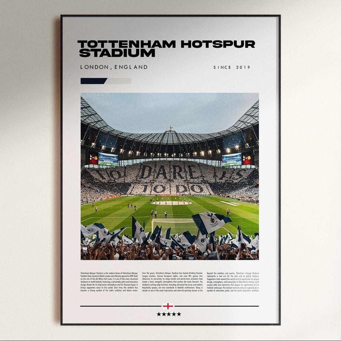 Tottenham Hotspur Stadium Print | Spurs FC Poster | Football Wall Art Gift for Spurs Fans (Copy)