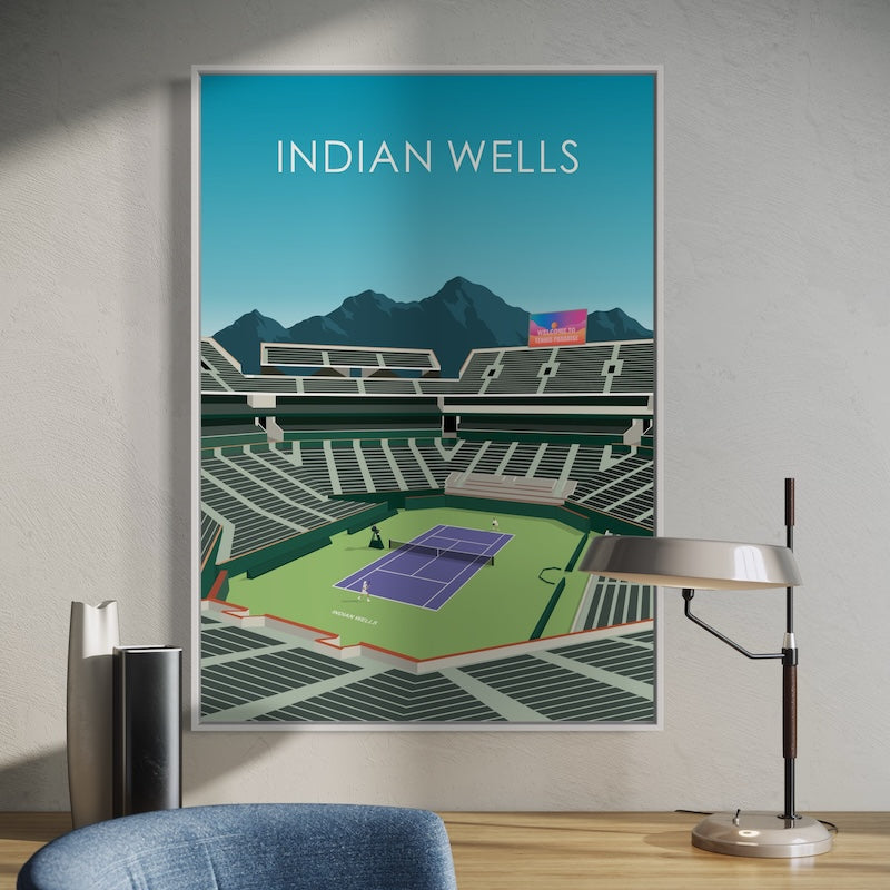 Indian Wells Tennis Poster  | Indian Wells Tennis Print | Indian Wells Tennis Wall Art