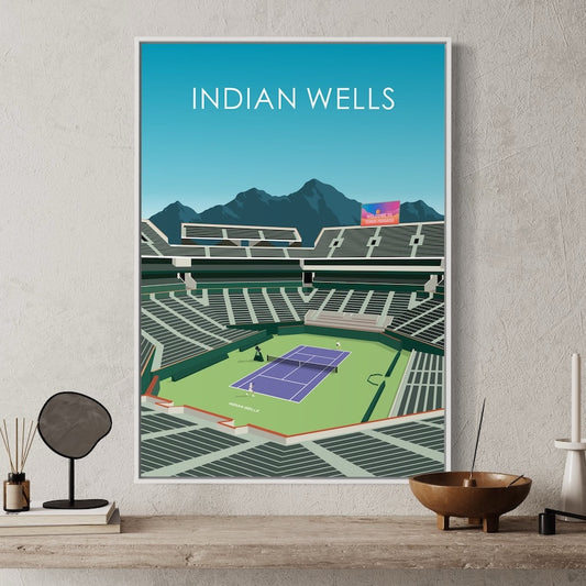 Indian Wells Tennis Poster  | Indian Wells Tennis Print | Indian Wells Tennis Wall Art