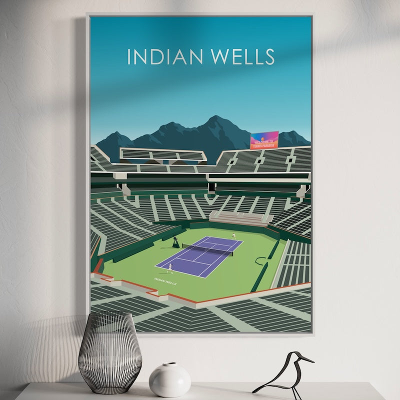 Indian Wells Tennis Poster  | Indian Wells Tennis Print | Indian Wells Tennis Wall Art