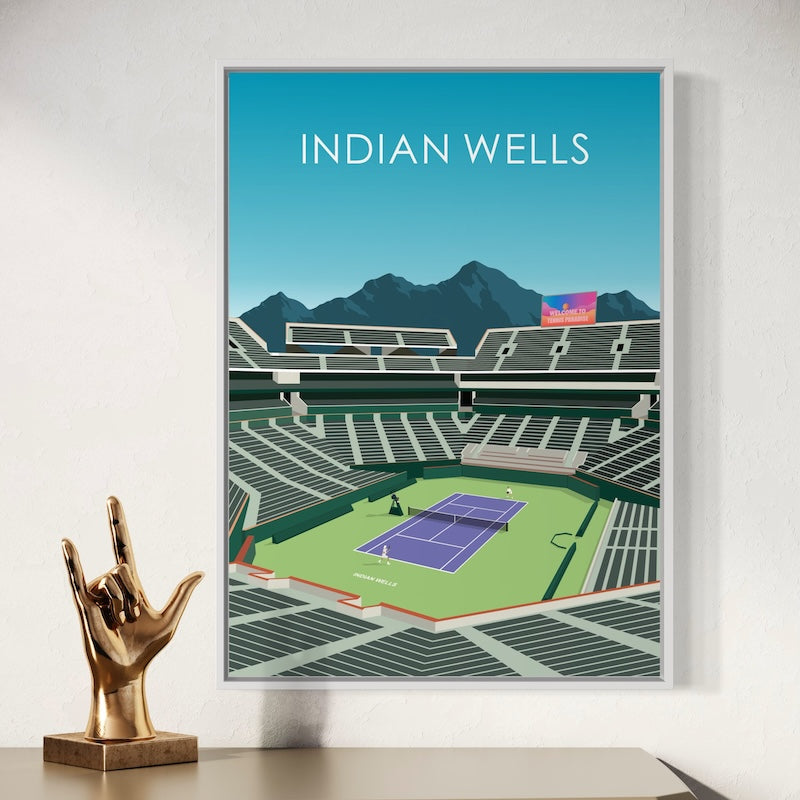 Indian Wells Tennis Poster  | Indian Wells Tennis Print | Indian Wells Tennis Wall Art