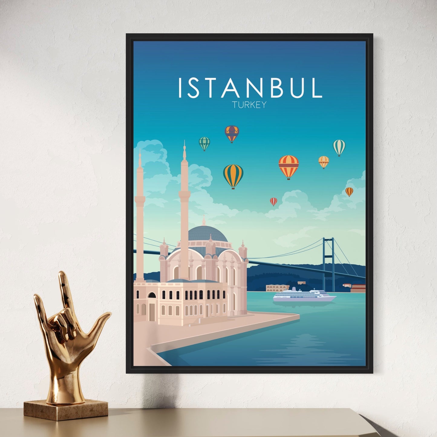 Istanbul Poster | Istanbul Wall Art | Istanbul Daytime Print