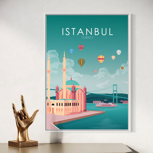 Istanbul Poster | Istanbul Wall Art | Istanbul Pastel Print