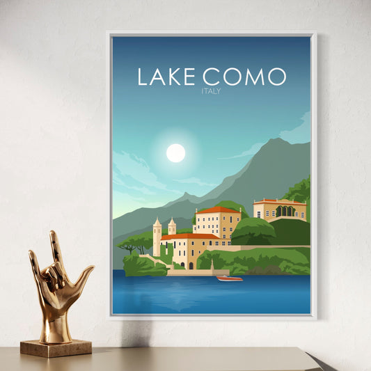 Lake Como Poster | Lake Como Wall Art | Lake Como Daytime Print