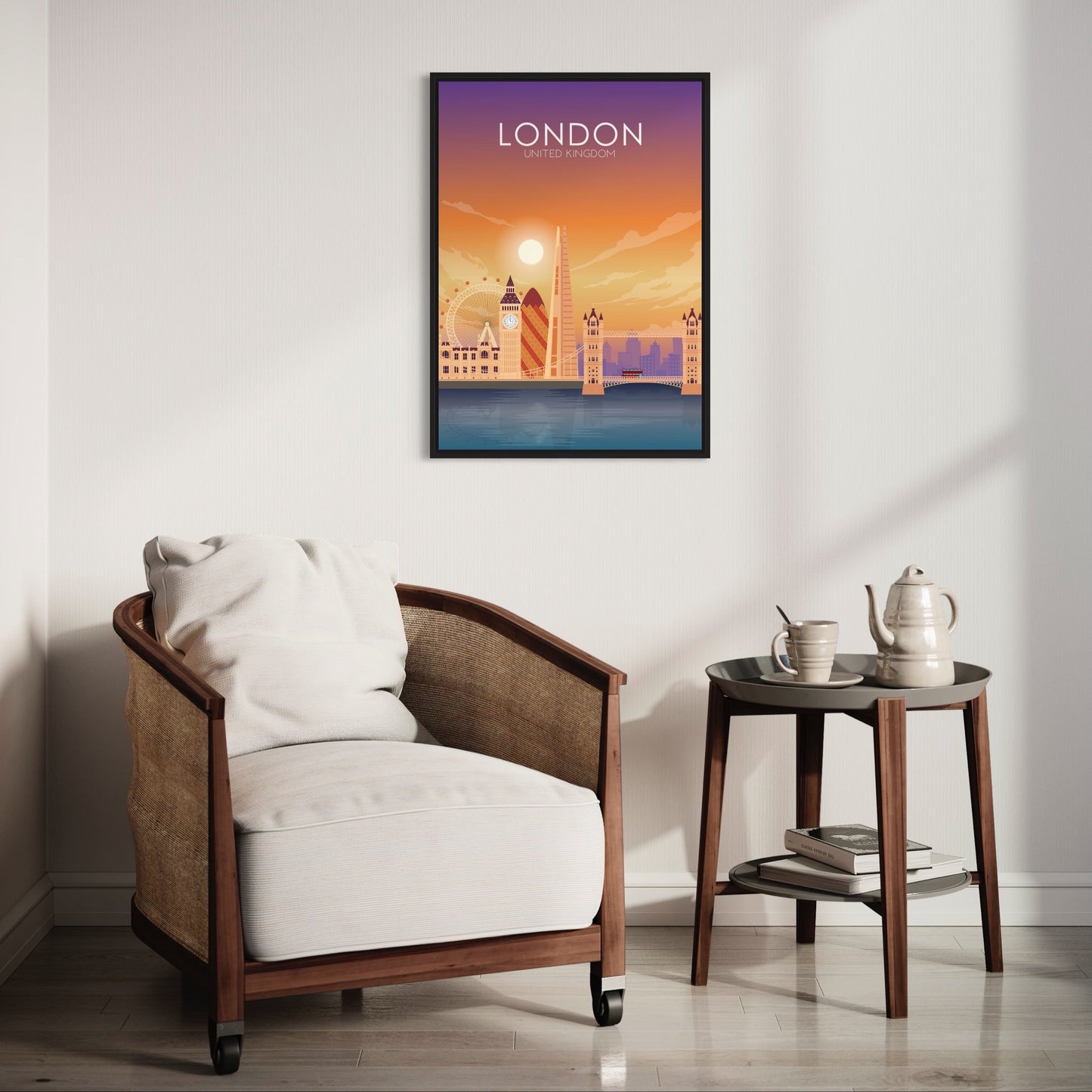 London Poster | London Wall Art | London Sunset Print