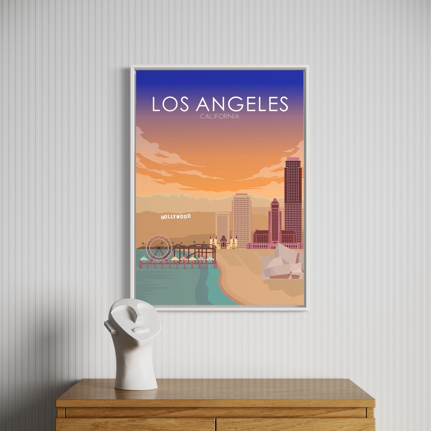 Los Angeles Poster | Los Angeles Wall Art | Los Angeles Sunset Print