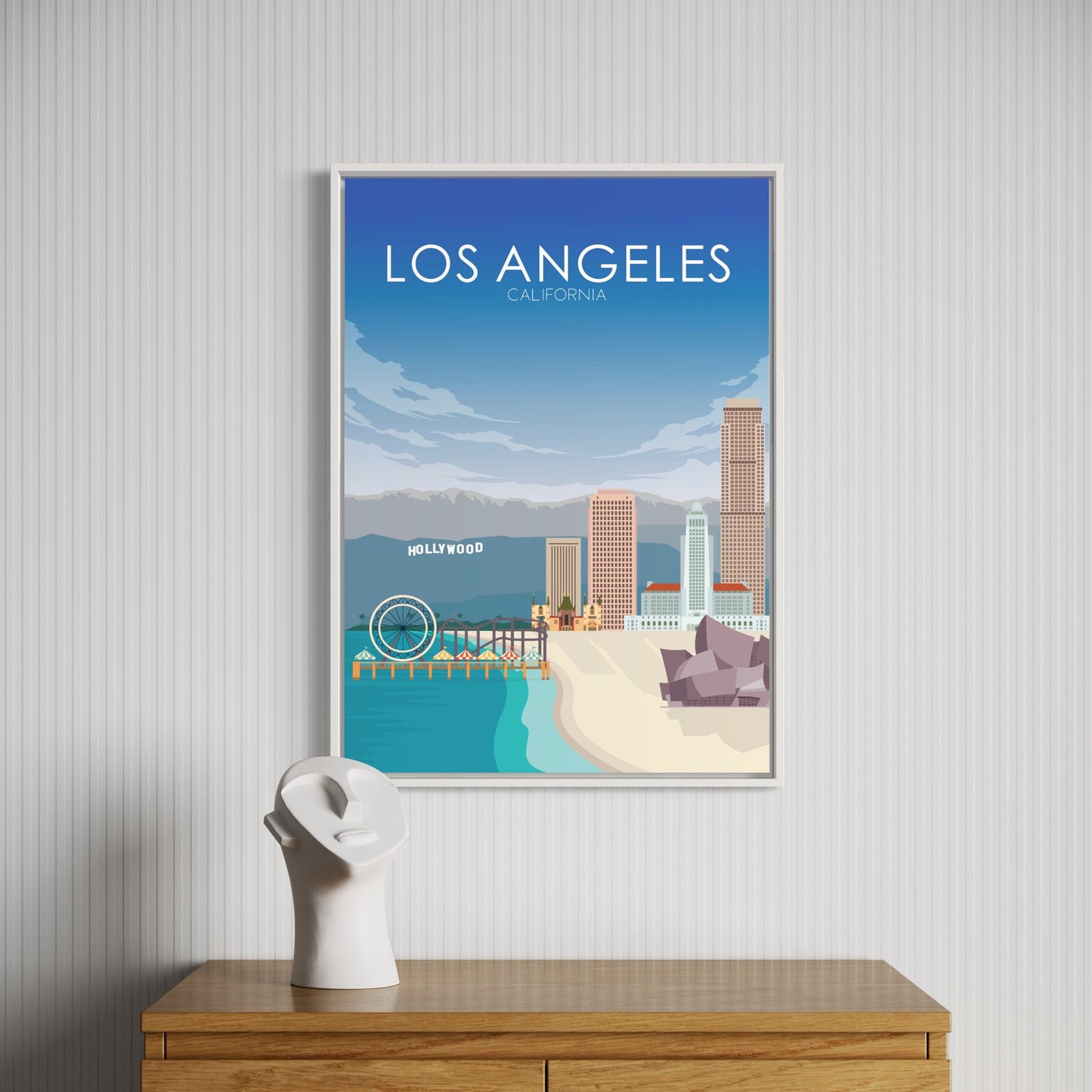 Los Angeles Poster | Los Angeles Wall Art | Los Angeles Daytime Print