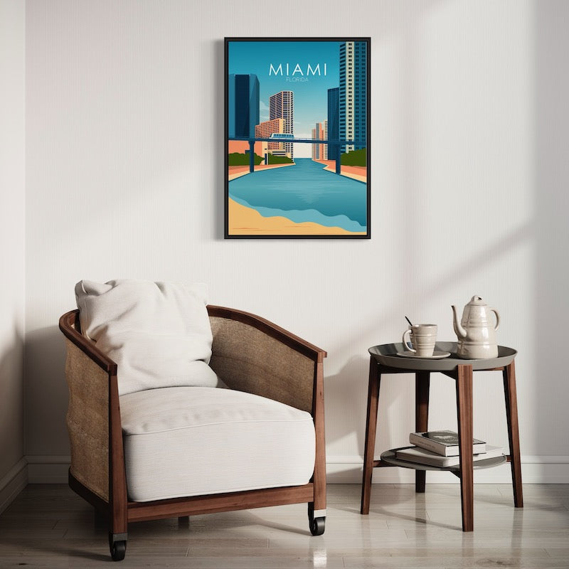 Miami Poster | Miami Wall Art | Miami Daytime Print