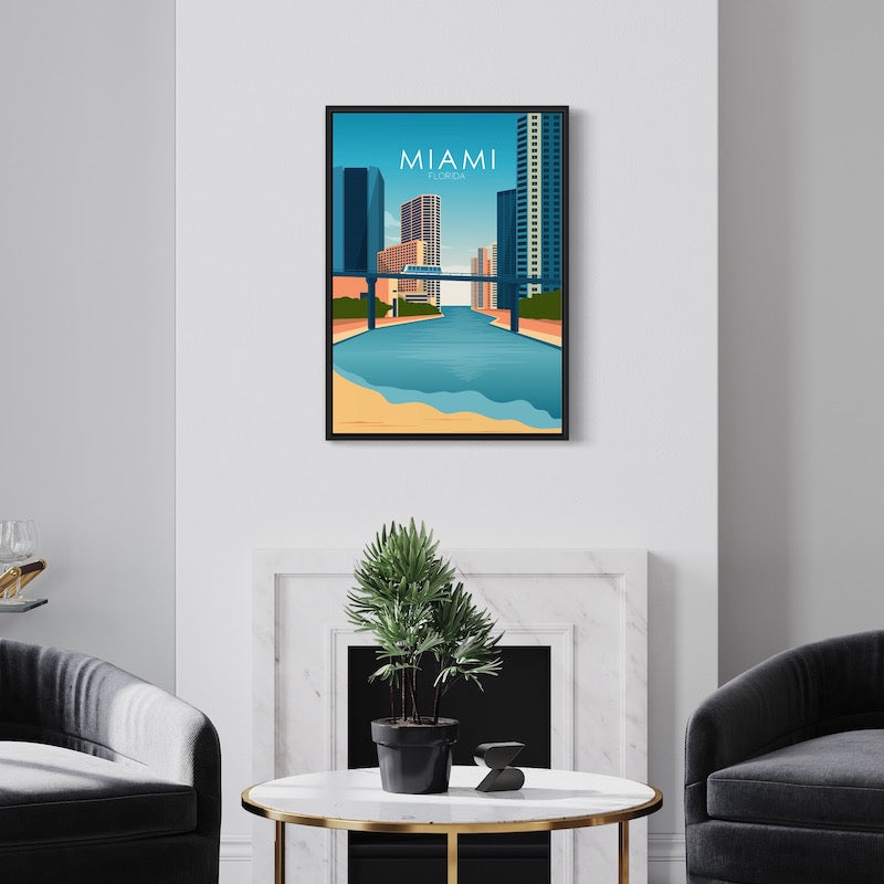 Miami Poster | Miami Wall Art | Miami Daytime Print