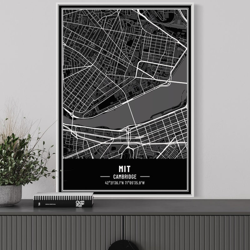 MIT Map Poster | MIT Map Wall Art | MIT Map Print