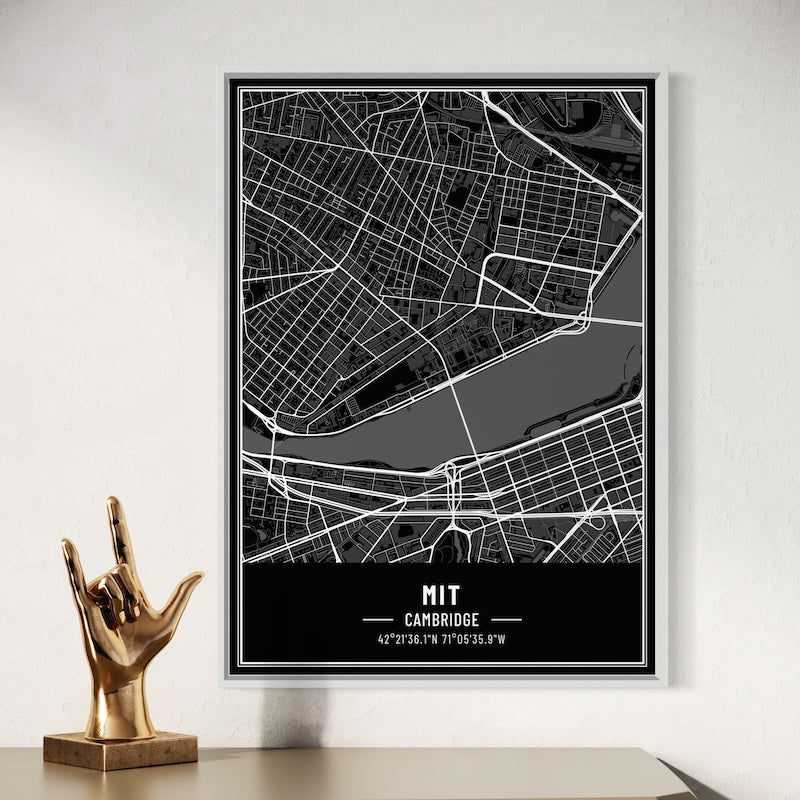 MIT Map Poster | MIT Map Wall Art | MIT Map Print – Favourite Place Prints