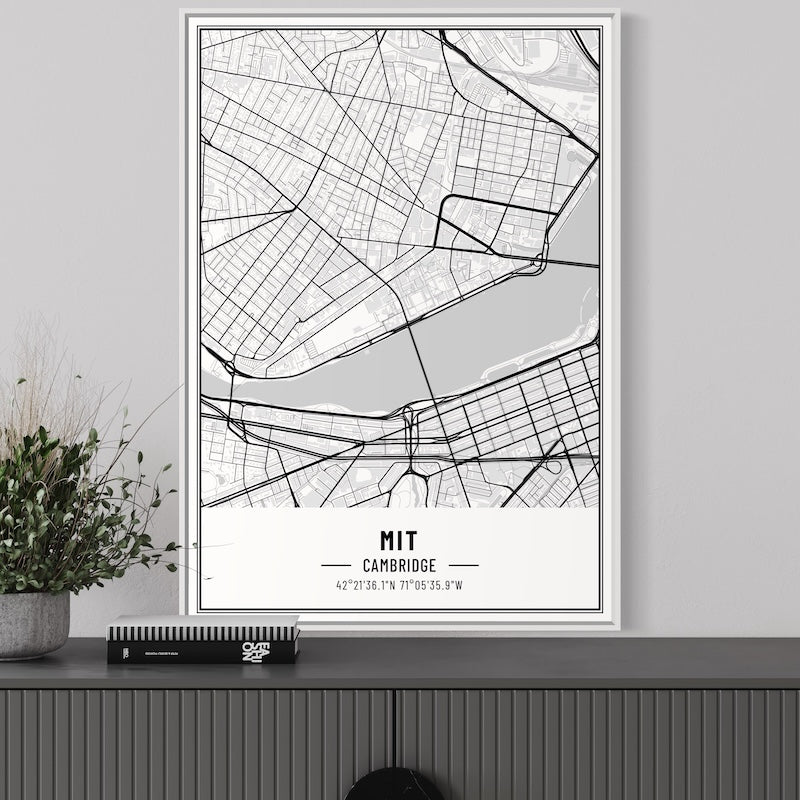 MIT Map Poster | MIT Map Wall Art | MIT Map Print