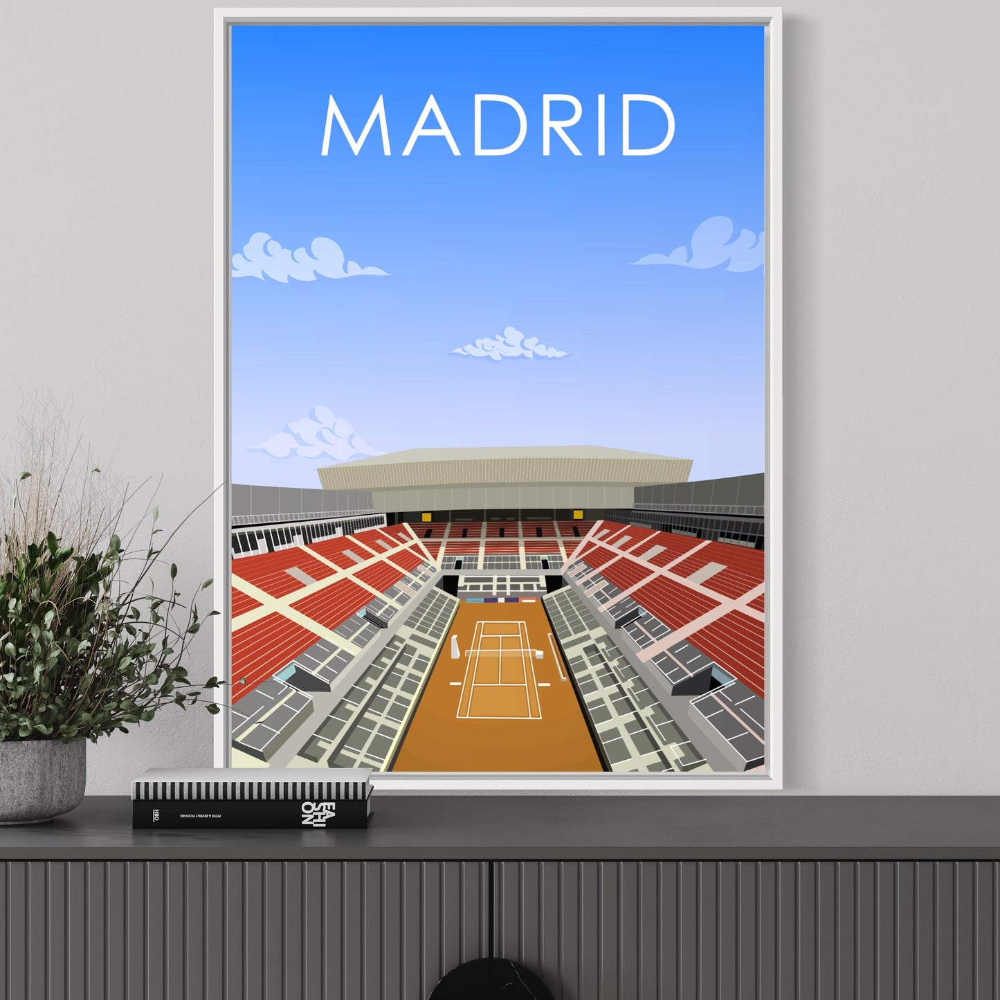 Madrid ATP/WTA Caja Magica Tennis Stadium Poster