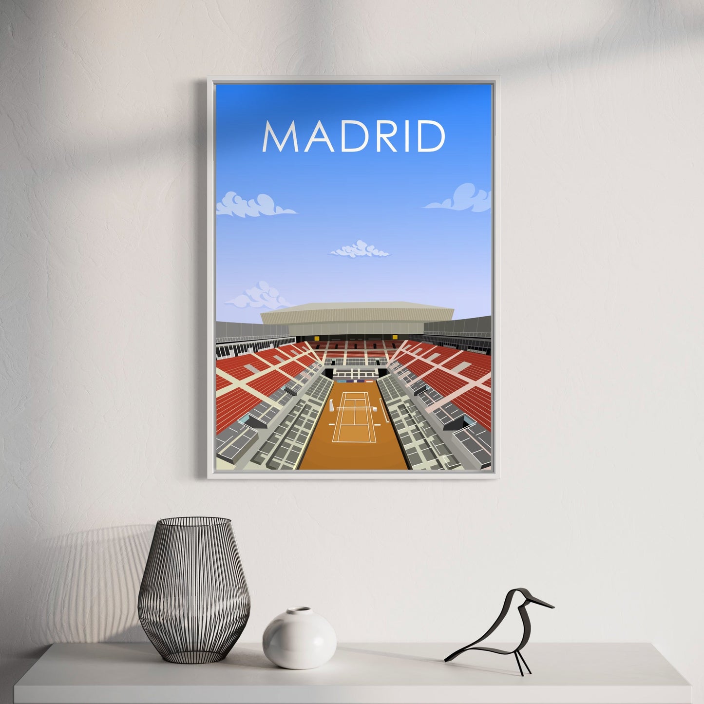 Madrid ATP/WTA Caja Magica Tennis Stadium Poster