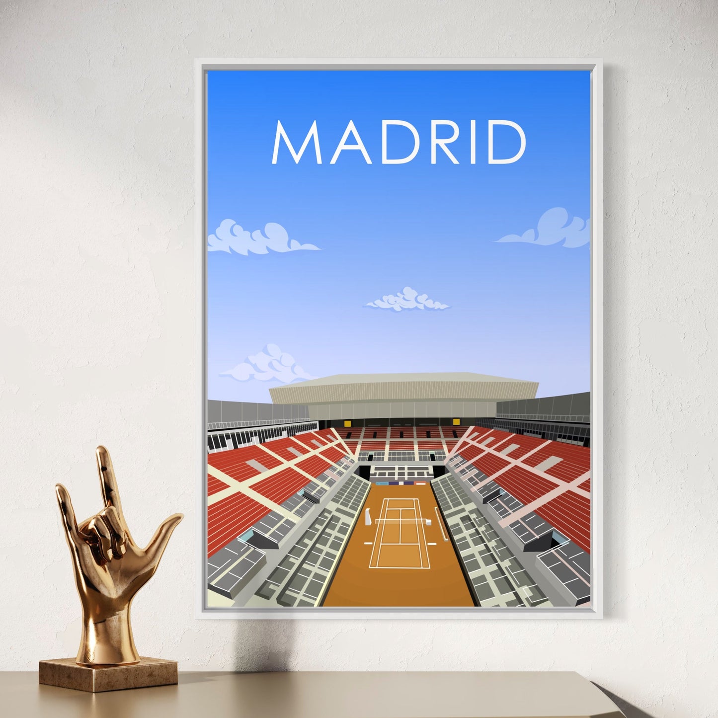 Madrid ATP/WTA Caja Magica Tennis Stadium Poster