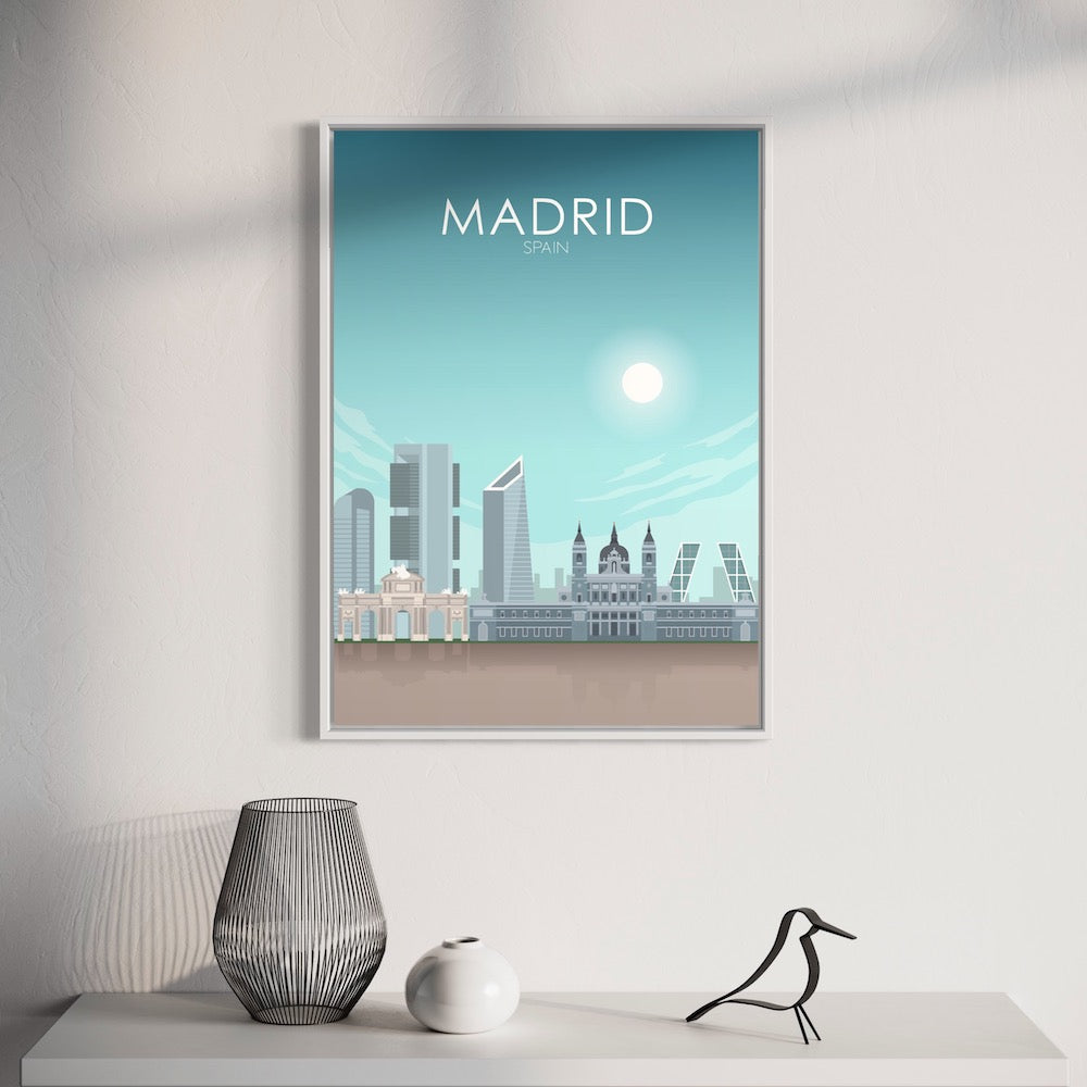 Madrid Poster | Madrid Wall Art | Madrid Daytime Print