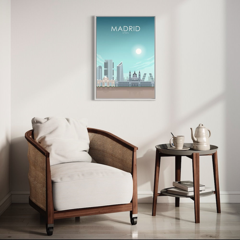 Madrid Poster | Madrid Wall Art | Madrid Daytime Print