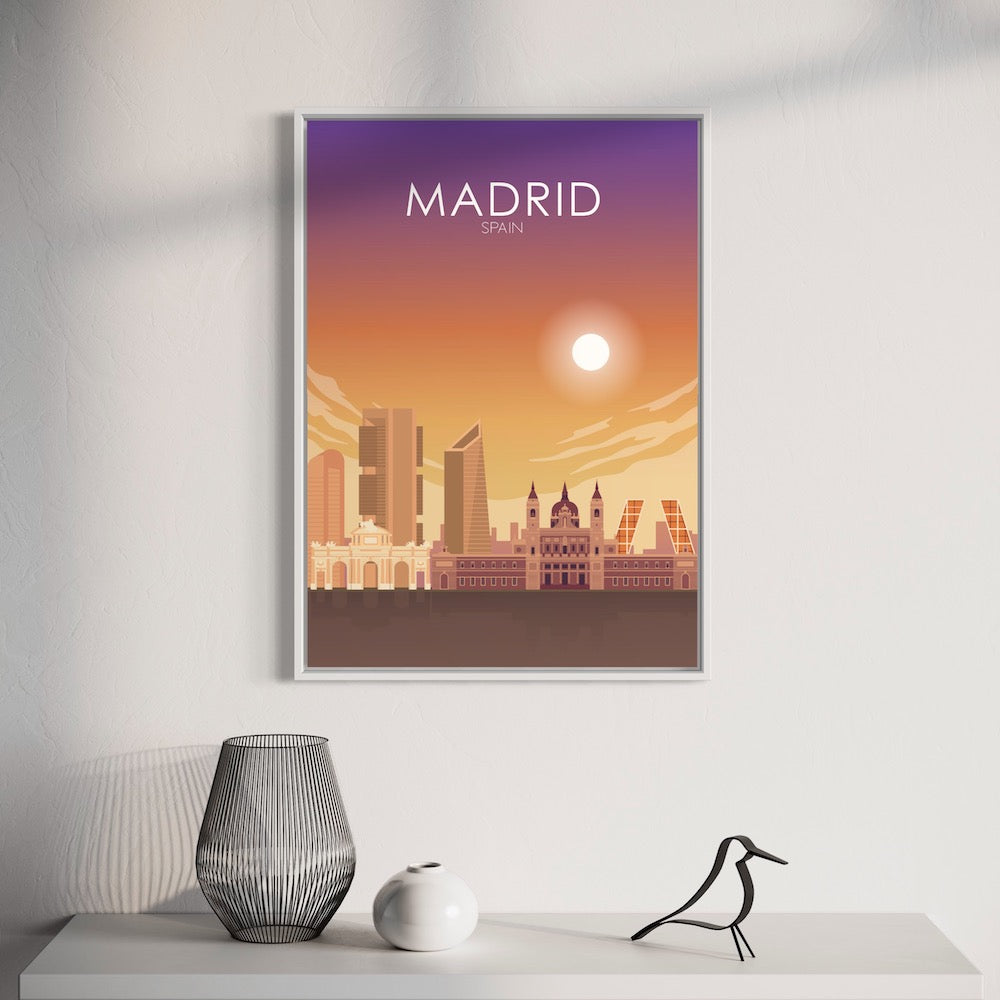 Madrid Poster | Madrid Wall Art | Madrid Sunset Print