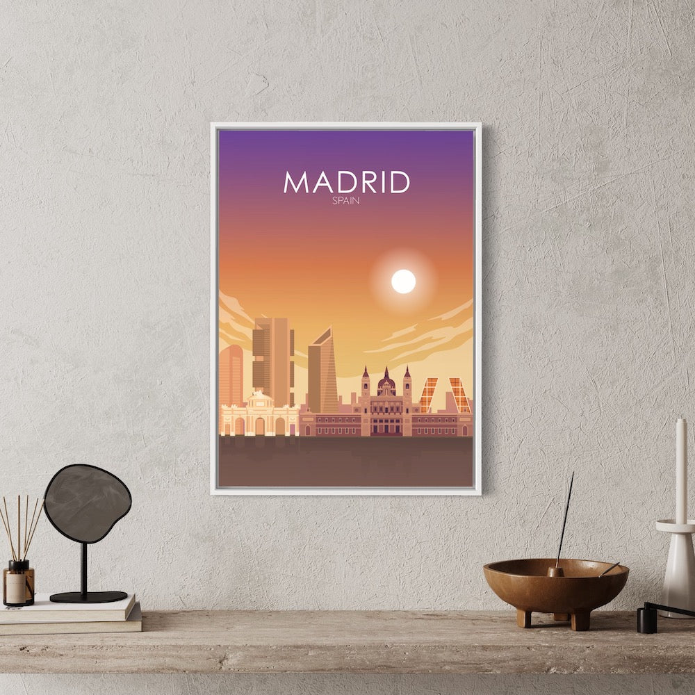 Madrid Poster | Madrid Wall Art | Madrid Sunset Print