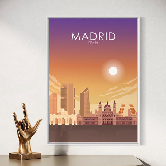 Madrid Poster | Madrid Wall Art | Madrid Sunset Print