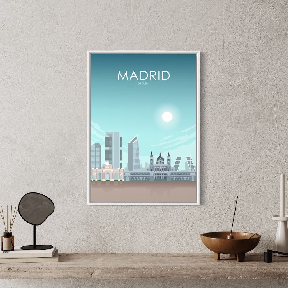 Madrid Poster | Madrid Wall Art | Madrid Daytime Print