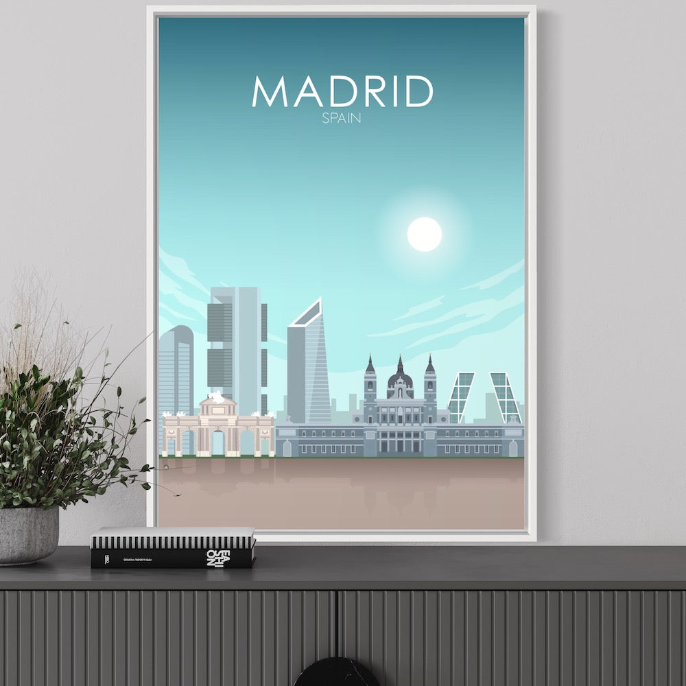 Madrid Poster | Madrid Wall Art | Madrid Daytime Print