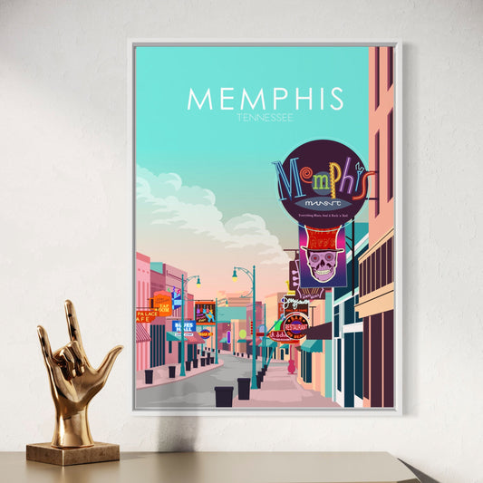 Memphis Poster | Memphis Wall Art | Memphis Pastel Print