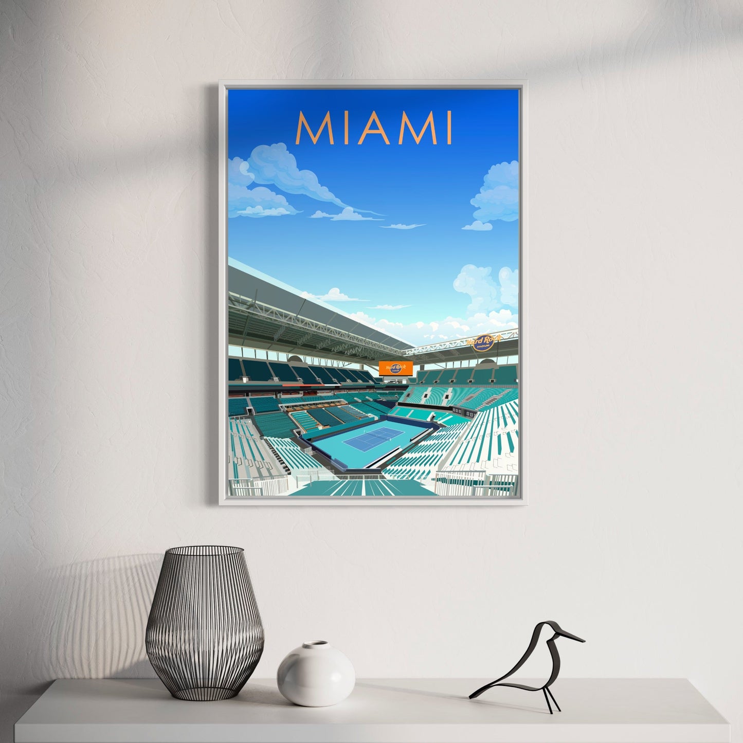 Miami Open ATP/WTA Tennis Stadium Poster