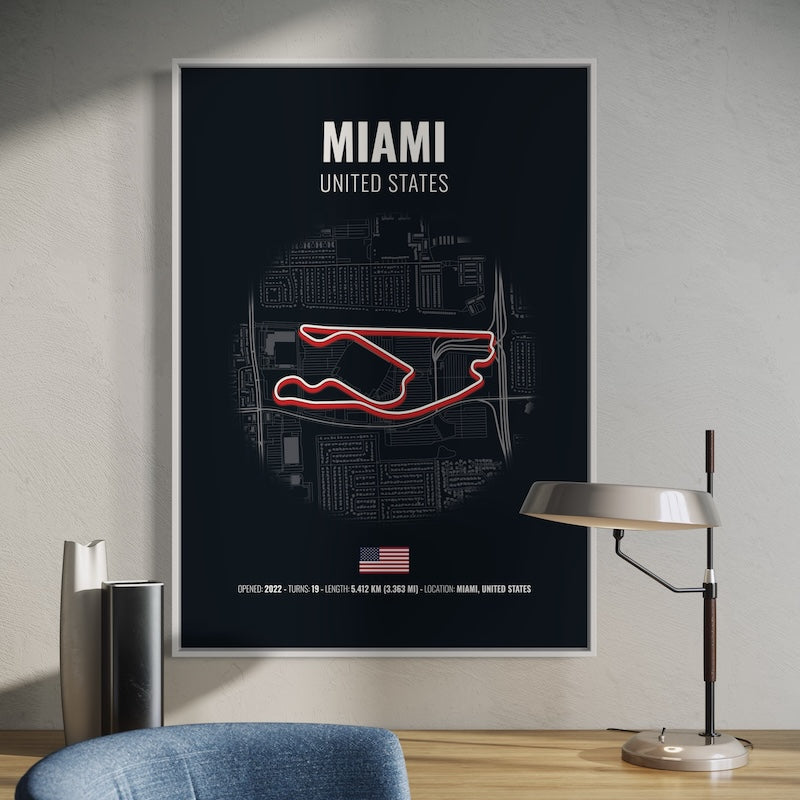 Miami F1 Grand Prix Poster | Miami F1 Grand Prix Print | Miami F1 Grand Prix Wall Art
