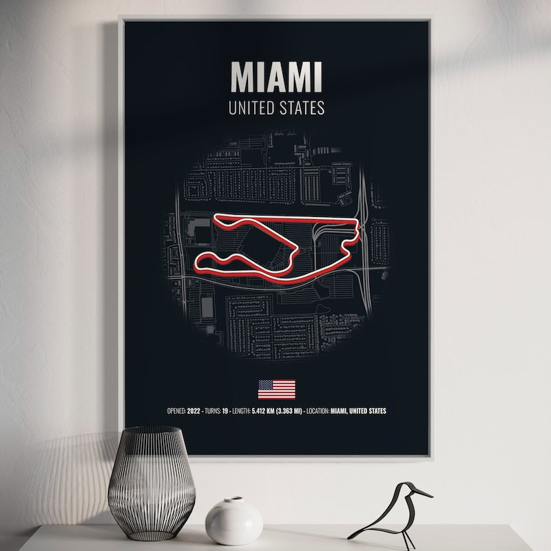Miami F1 Grand Prix Poster | Miami F1 Grand Prix Print | Miami F1 Grand Prix Wall Art