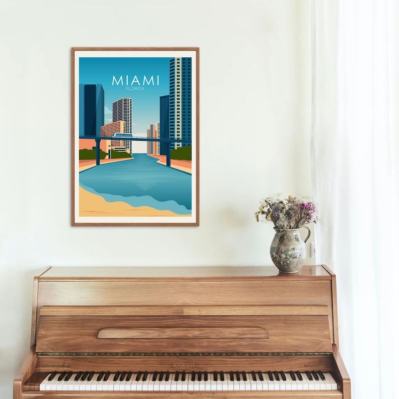 Miami Poster | Miami Wall Art | Miami Daytime Print