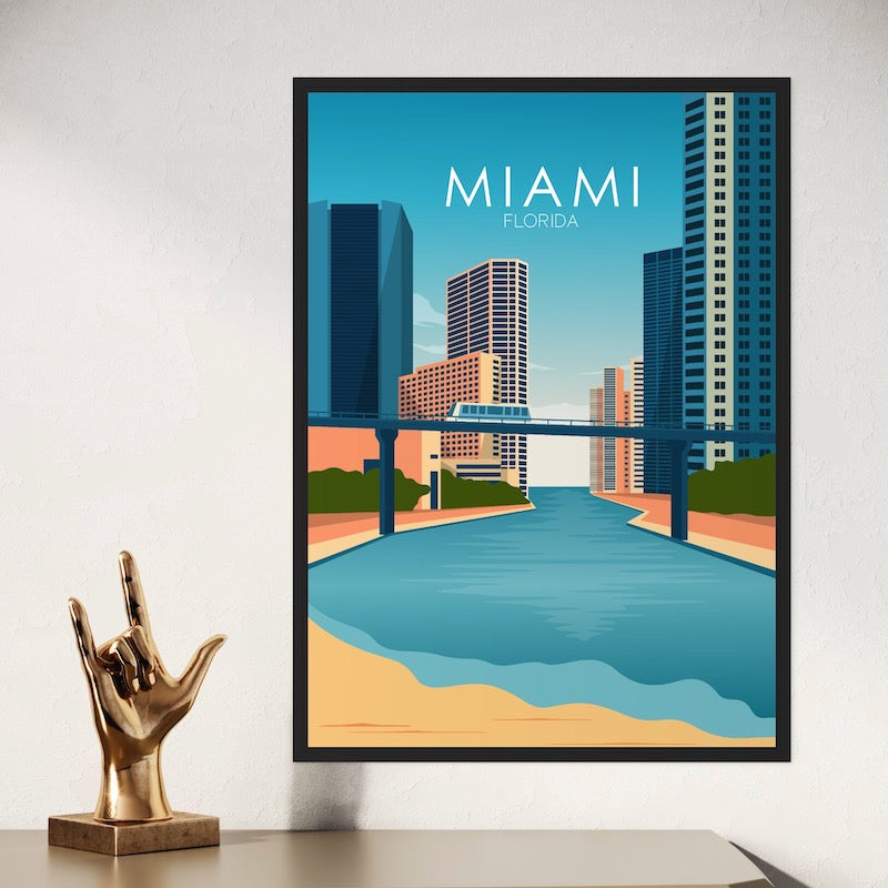 Miami Poster | Miami Wall Art | Miami Daytime Print