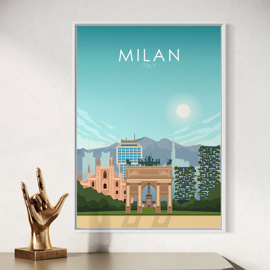 Milan Poster | Milan Wall Art | Milan Daytime Print