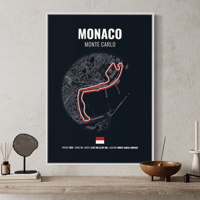 Monaco F1 Grand Prix Poster | Monaco F1 Grand Prix Print | Monaco F1 Grand Prix Wall Art