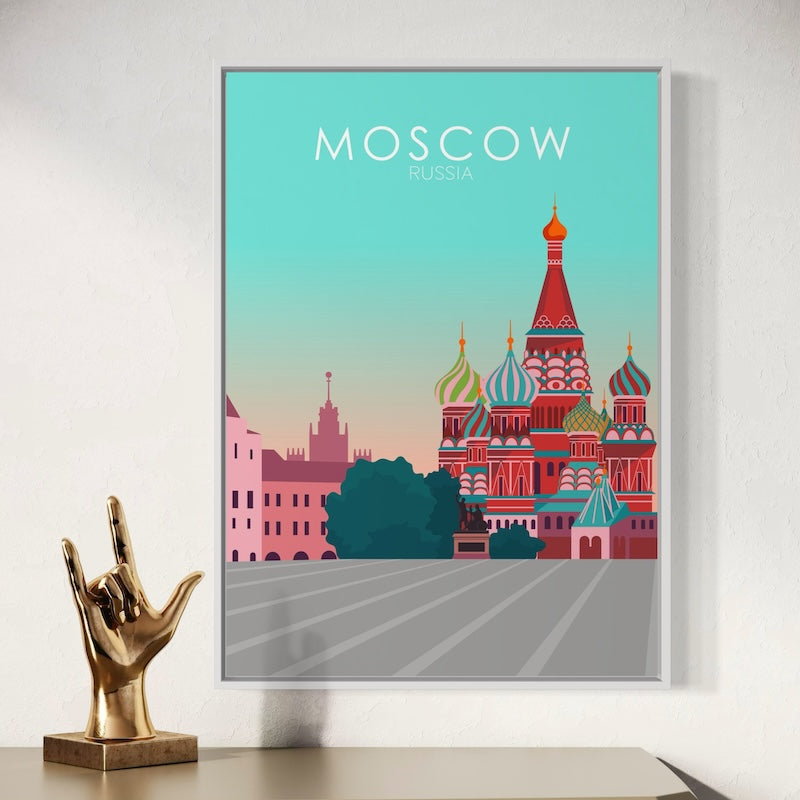 Moscow, Russia Pastel Poster | Moscow, Russia Pastel Print | Moscow, Russia Pastel Wall Art