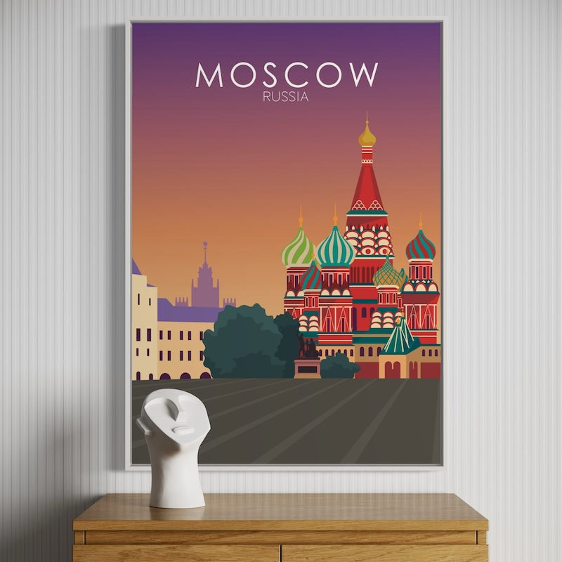 Moscow, Russia Sunset Poster | Moscow, Russia Sunset Print | Moscow, Russia Wall Art